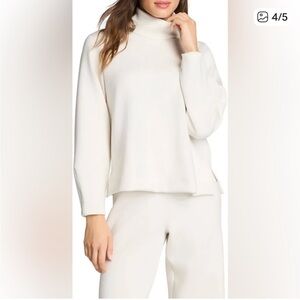 SPANX Women's Ivory Turtleneck Sweater